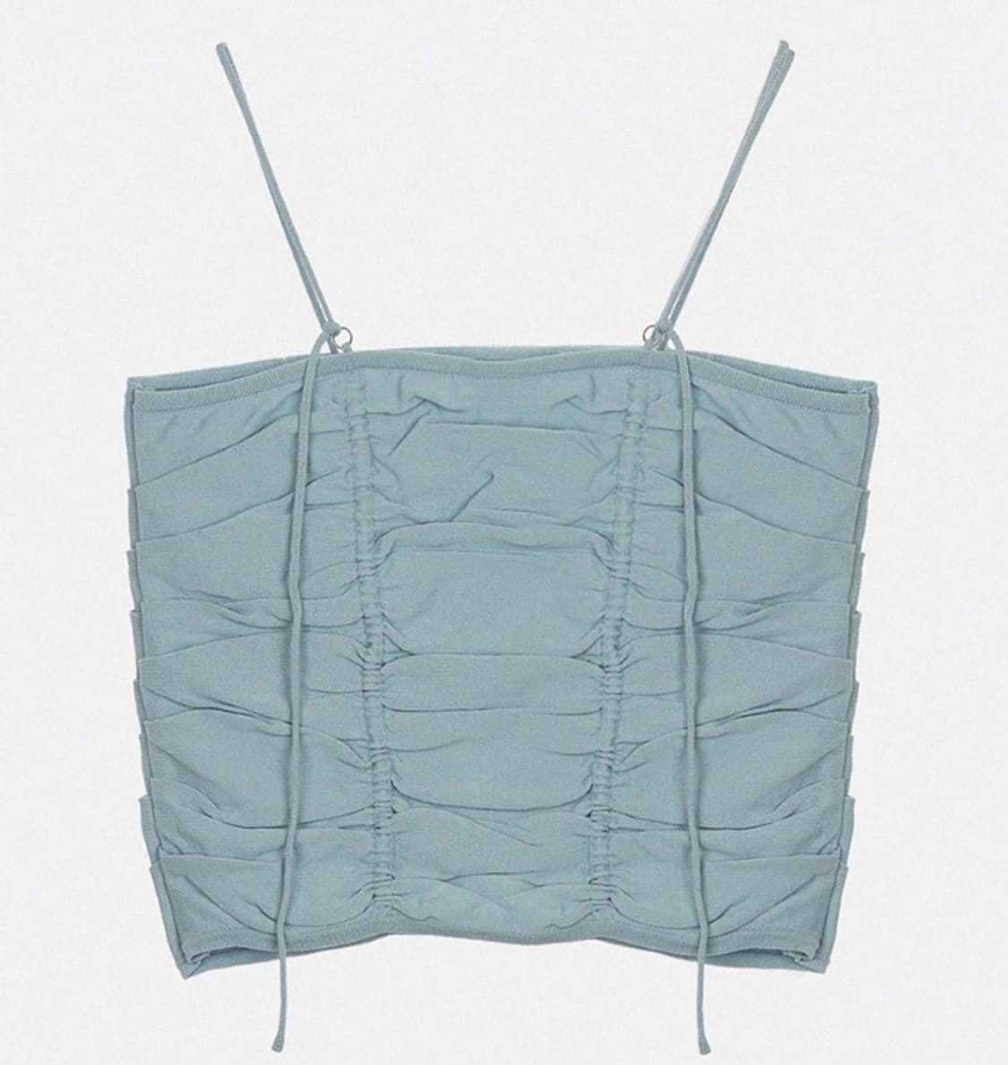 [르 LE] 셔링 뷔스티에 탑 (라이트 블루 / Free) 상품이미지1