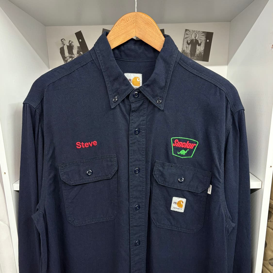 (L) 칼하트 FR 자수 디테일 워크 셔츠 made in USA 상품이미지2