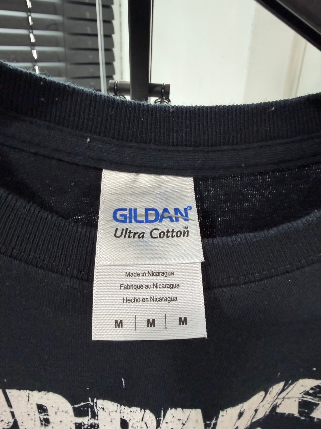 길단 빈티지 프린팅 블랙 티셔츠 락스타일 텍스트 상품이미지4