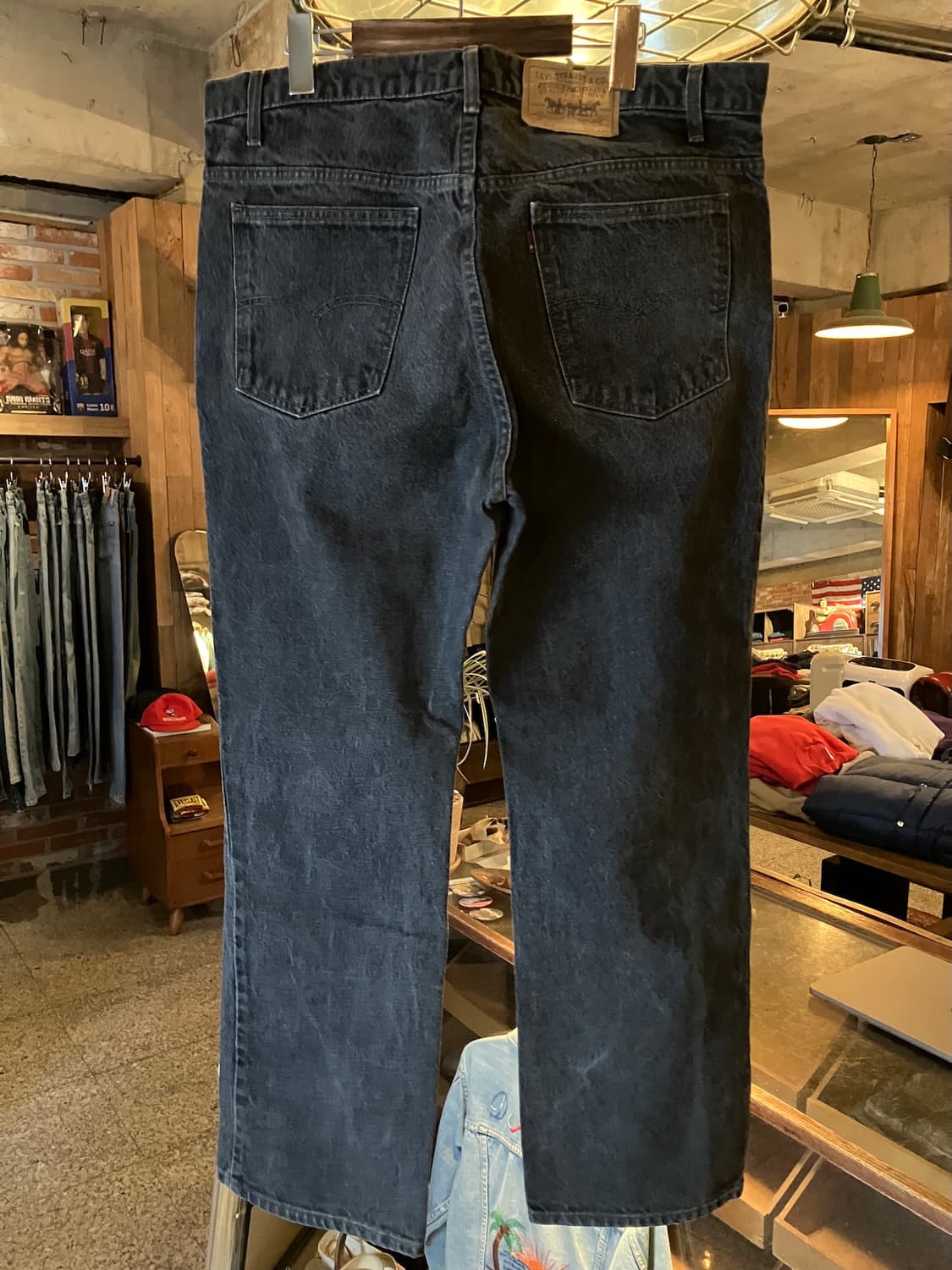 90s USA 빈티지 리바이스 517 부츠컷 블랙 데님 팬츠 상품이미지5