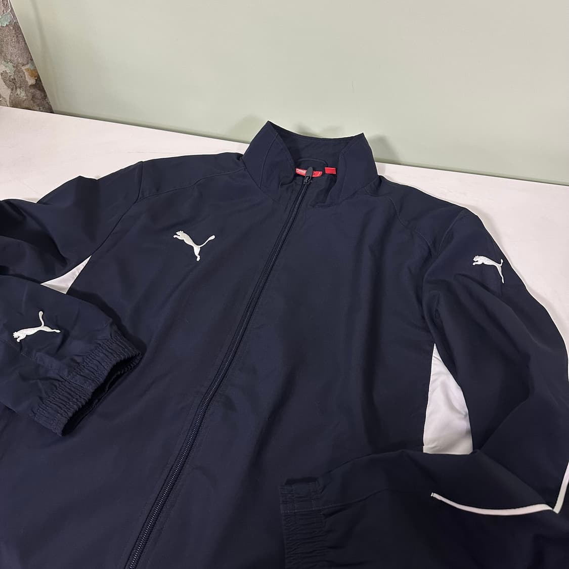 M 푸마 네이비 기본로고 바막자켓 상품이미지1