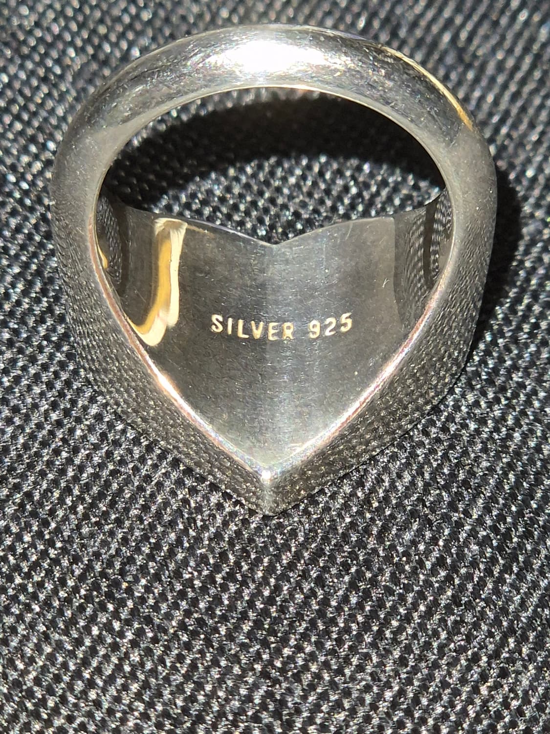 [13호] 휴먼 메이드 하트 실버 링 레드 상품이미지3