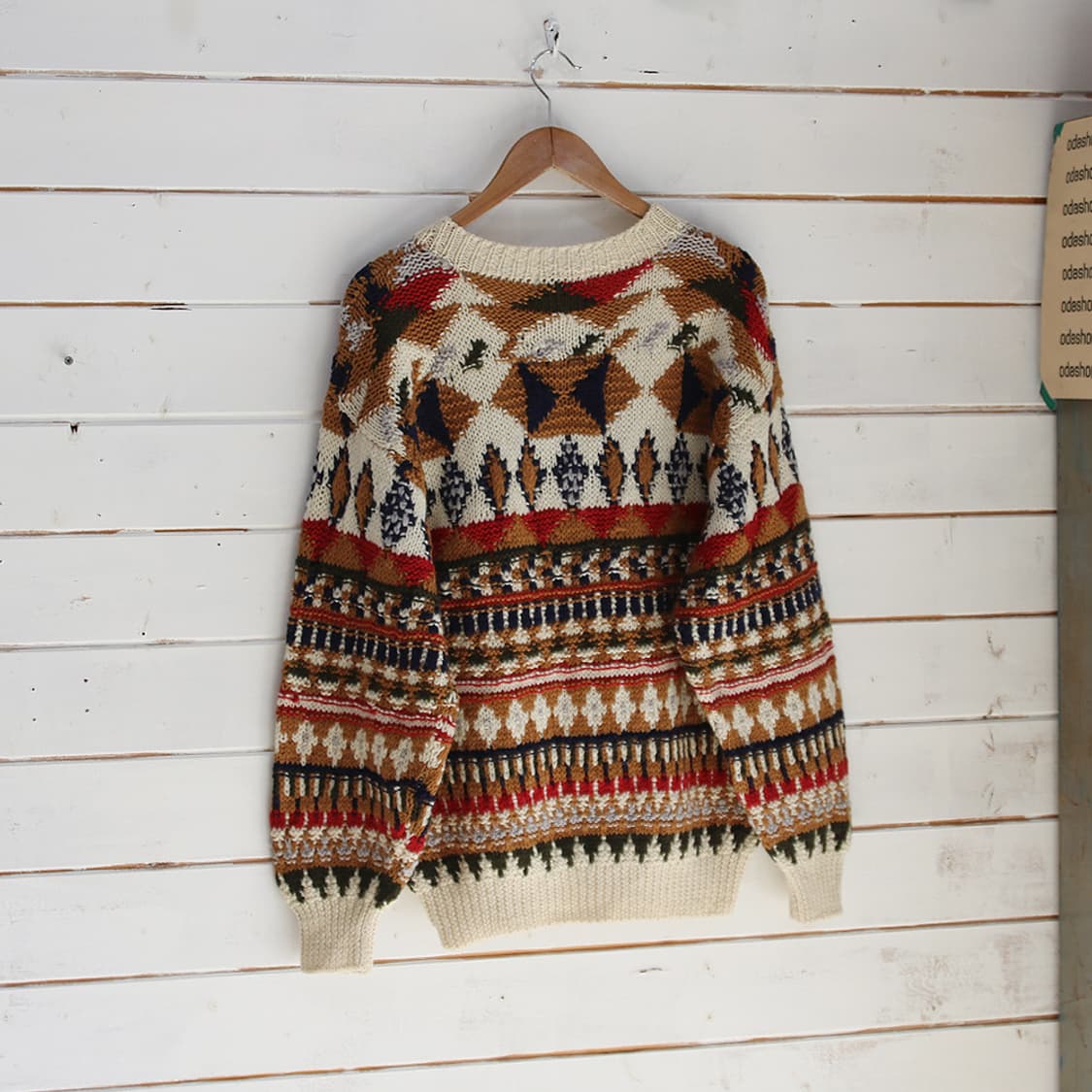 (착용컷) URBAN CITY 울 패턴 니트 (남성용 105) 상품이미지2