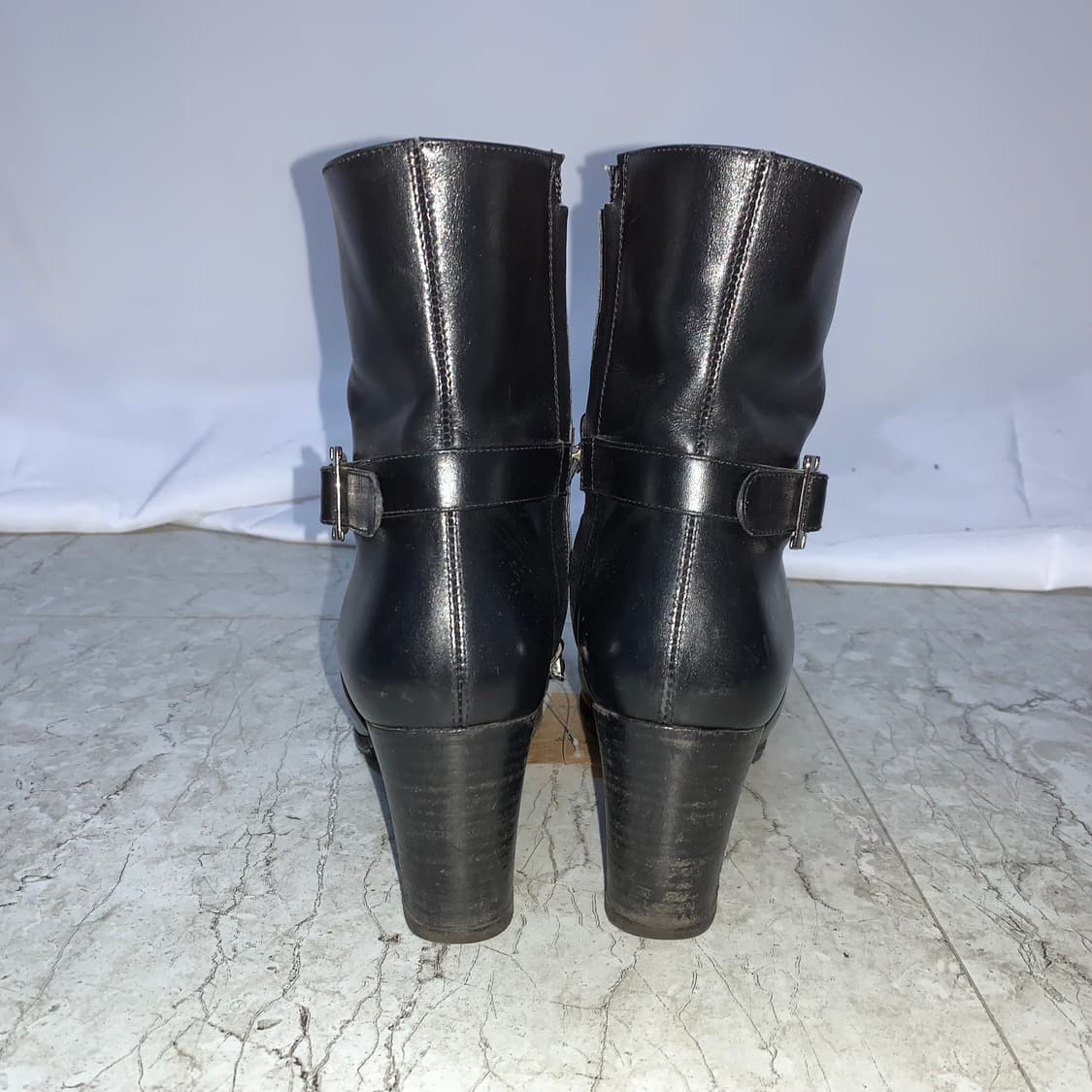 살바토레 페라가모 블랙 앵클 부츠 220-225 여성 구두 이태리 빈티지 상품이미지6