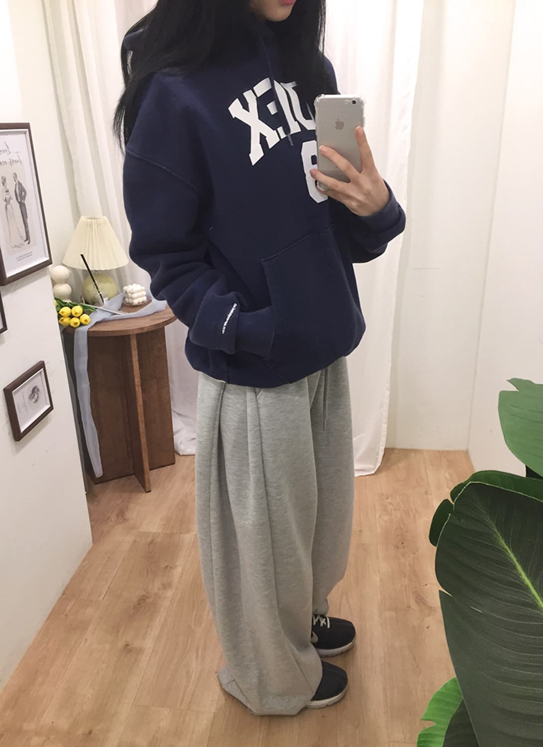 여성 에이치덱스 오버핏후드티 100 상품이미지2