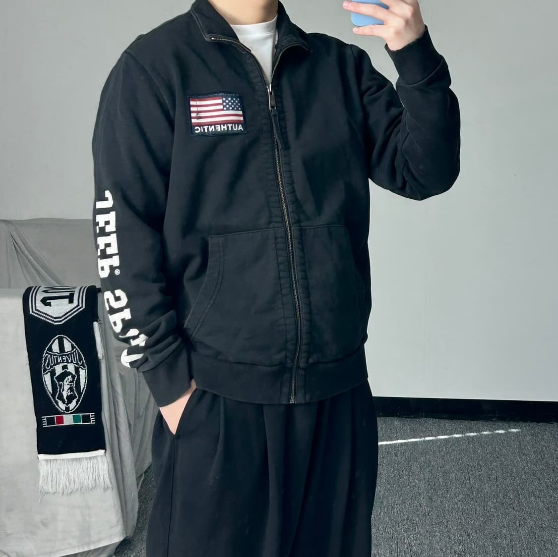 Jeep 성조기 스웻 빈티지 집업 상품이미지2