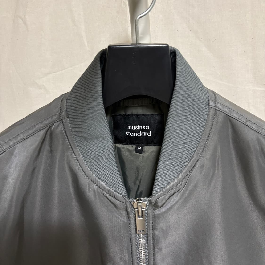 무탠다드 오버사이즈 MA1 보머 자켓 / 미디엄그레이, M 상품이미지4