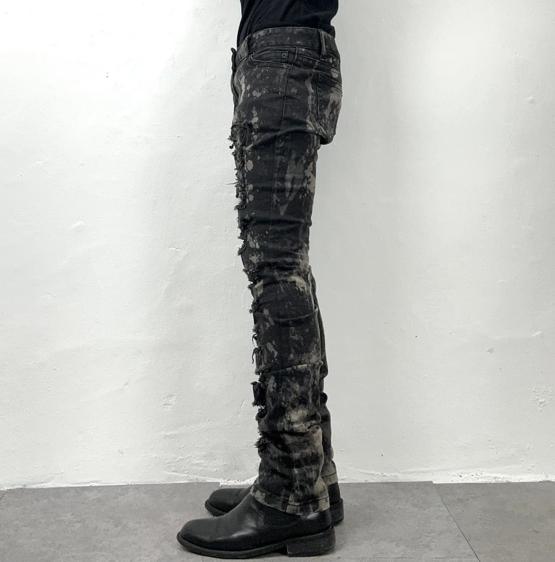 Bleach Splatter Destroyed Skinny Denim P 상품이미지4