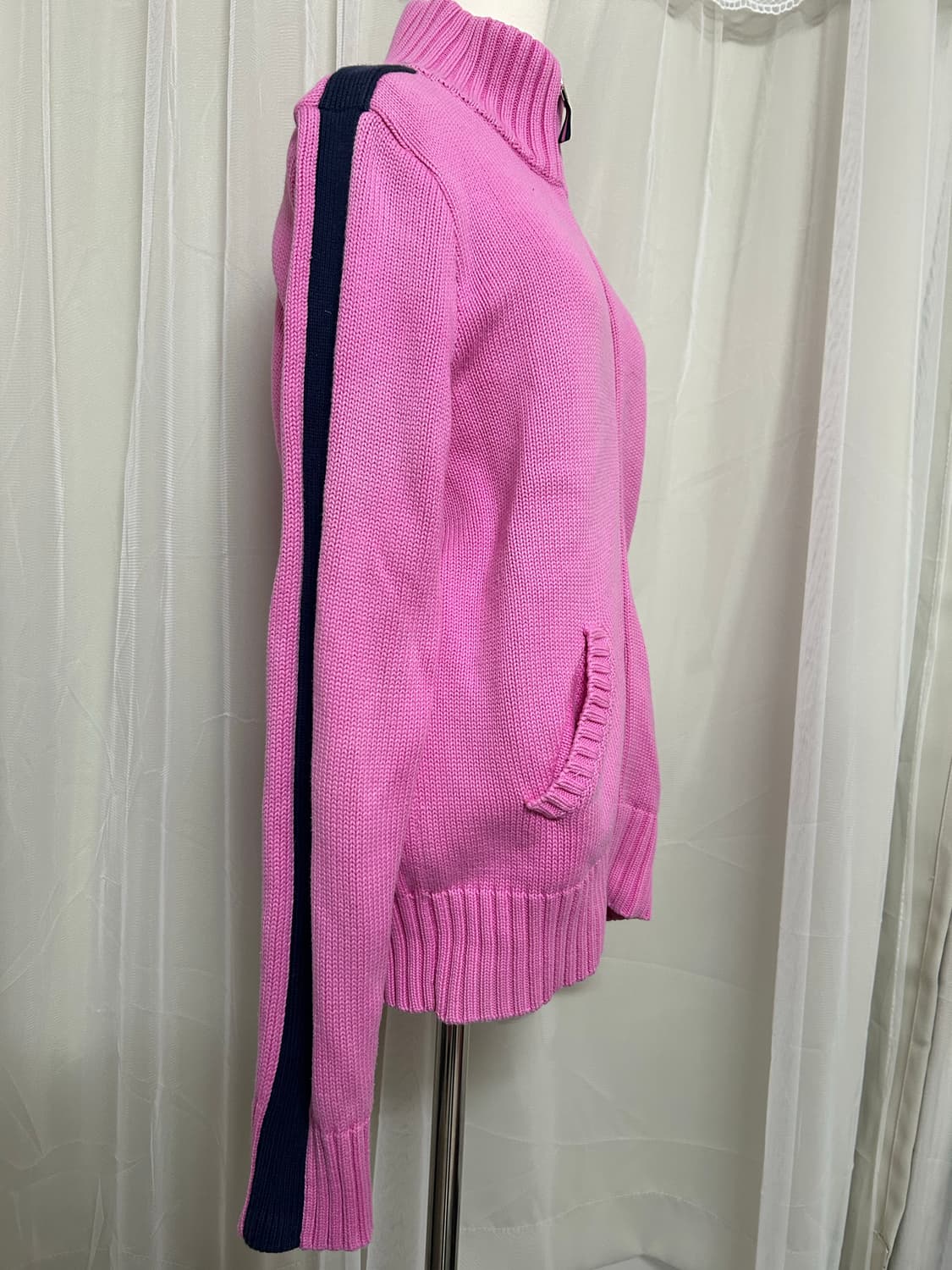 폴로 랄프로렌 핑크 니트 집업 상품이미지2