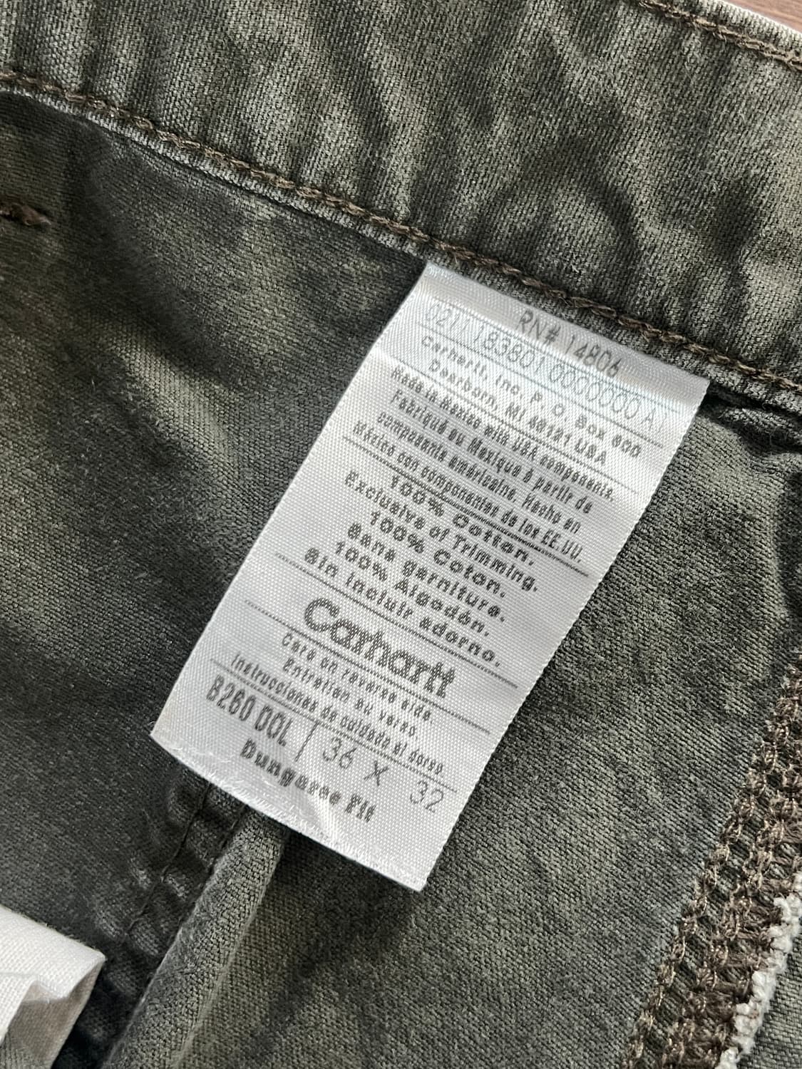 Carhartt 칼하트 던가리 핏 워크웨어 카고 팬츠 상품이미지7