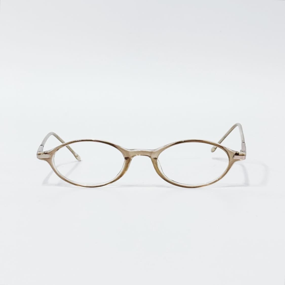 베이지 오벌 뿔테 데드스탁 빈티지안경 상품이미지1