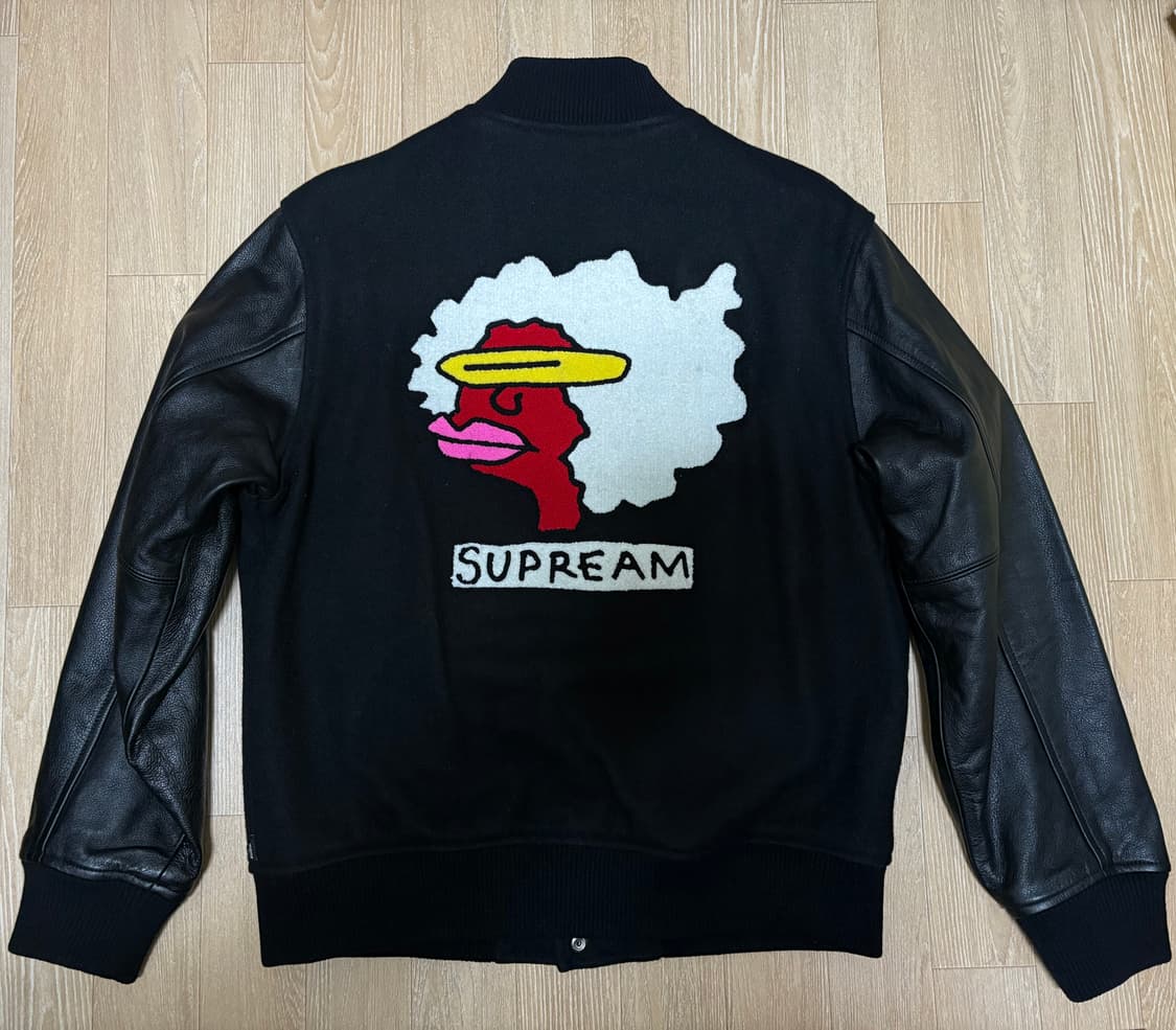 슈프림 곤즈 바시티 자켓 블랙 M 상품이미지2