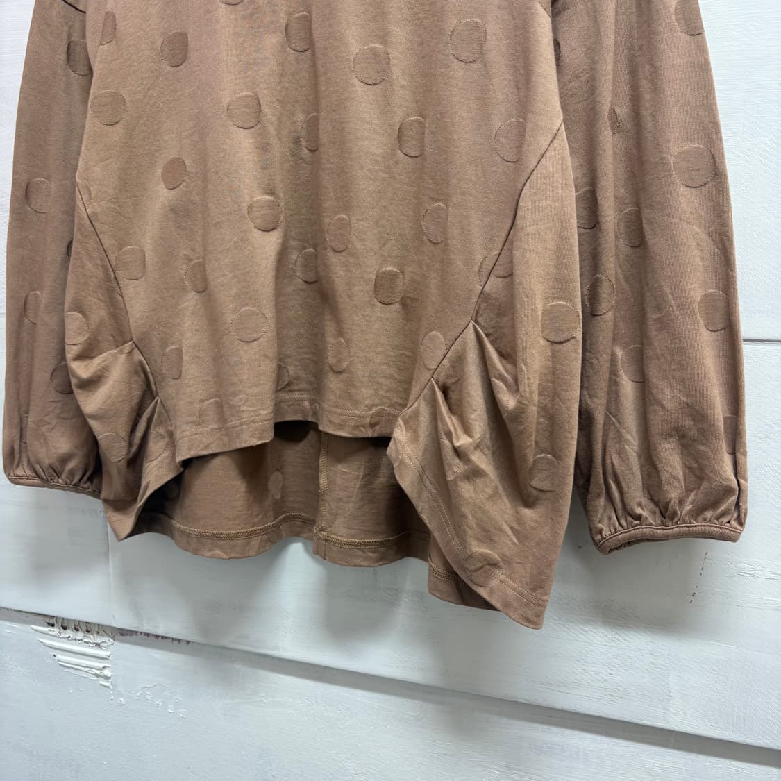 도트 언발 러블리 코튼 블라우스  상품이미지2