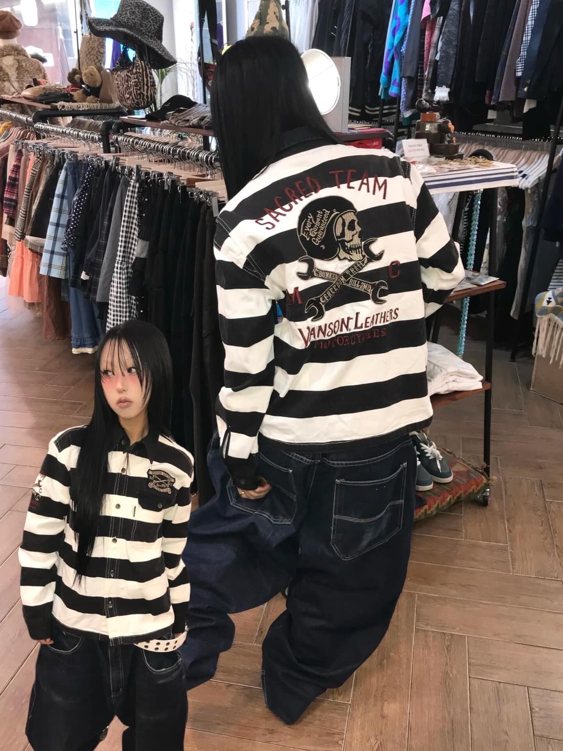 Vanson Embroidery Stripe Work Jacket 상품이미지1