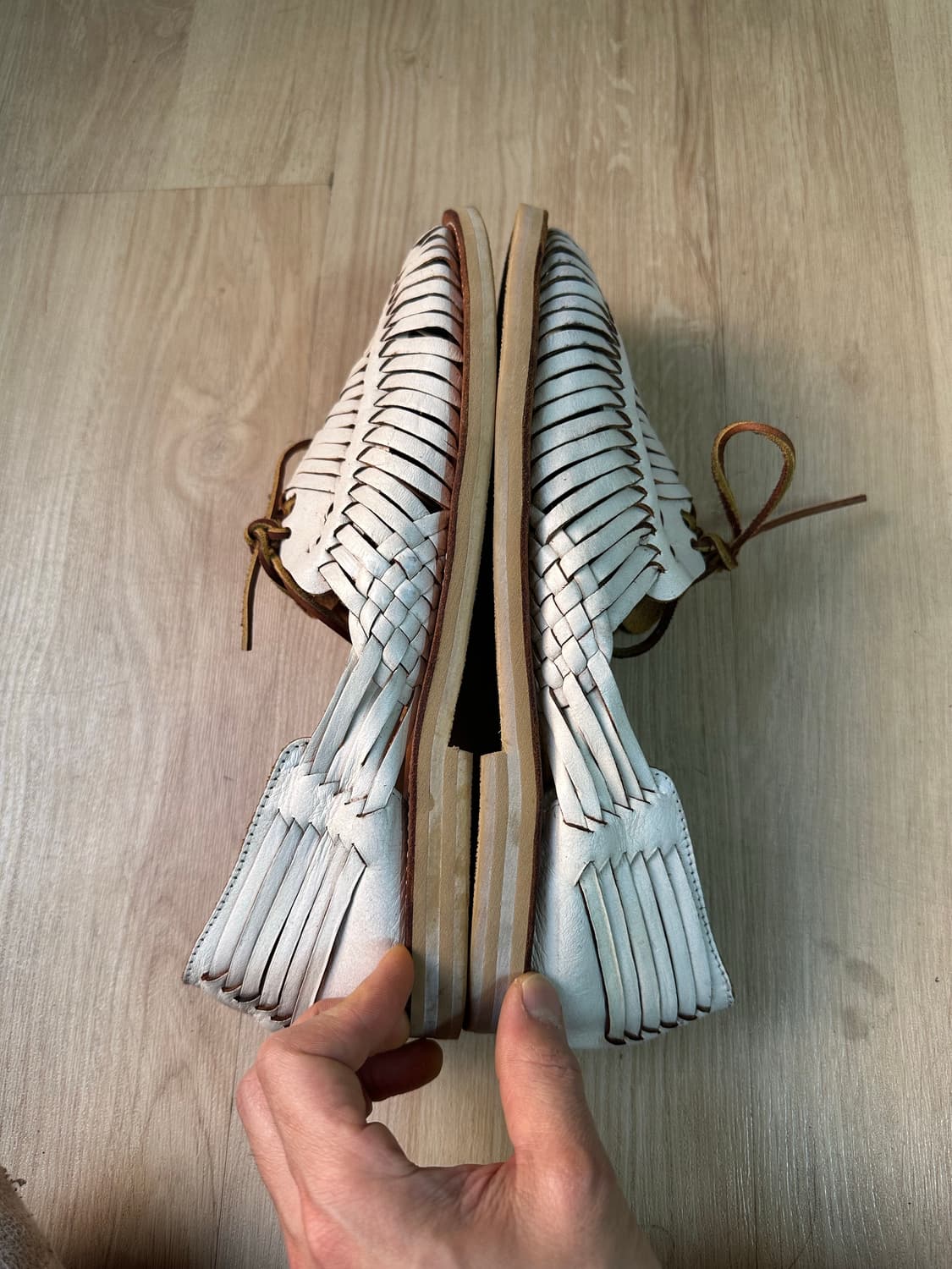 CHAMULA 차물라 화이트 가죽 샌들 슈즈 us9 상품이미지2