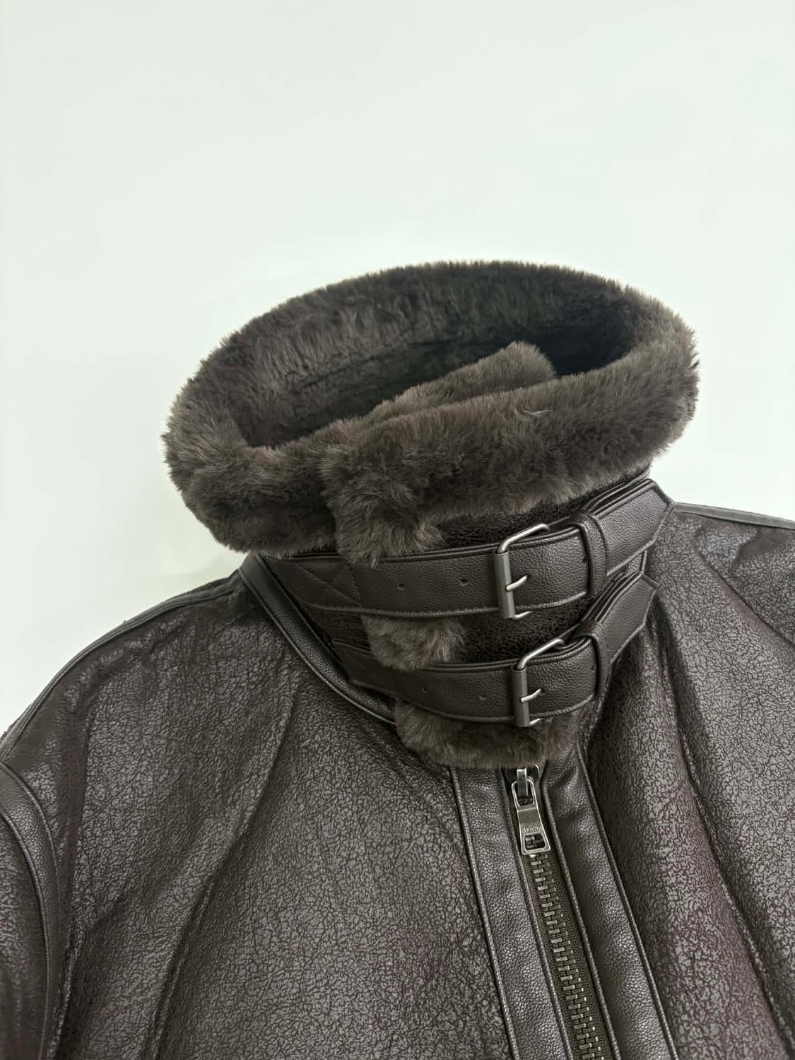 [L] 버커루 하이넥 빈티지 무스탕 자켓 상품이미지6