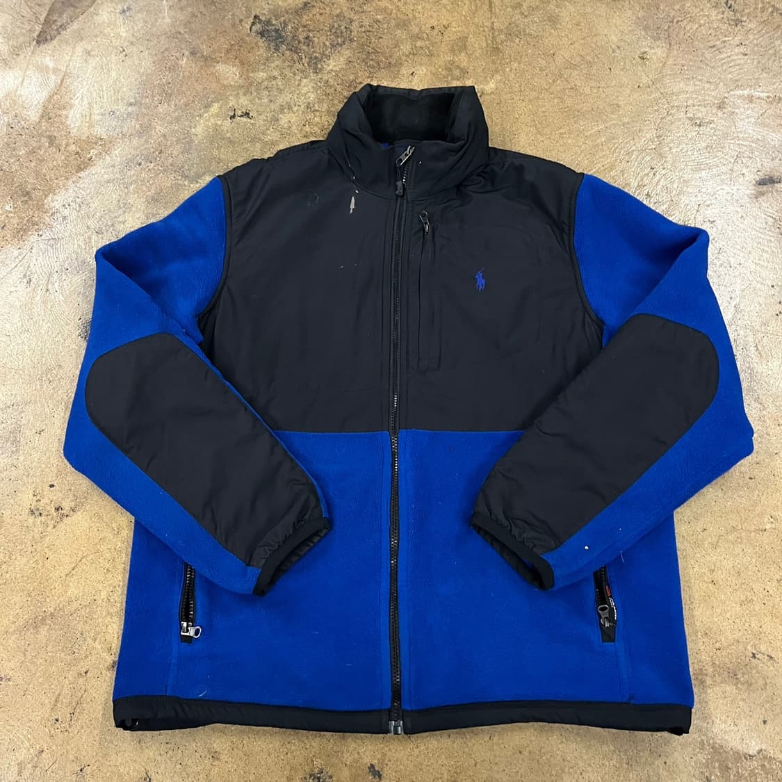 [정품/M] 폴로 랄프로렌 블루 블랙 플리스 자켓 b10 상품이미지2