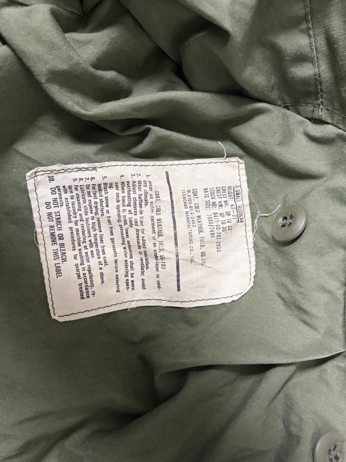 80s 오리지널 3세대 M65 필드자켓 상품이미지8