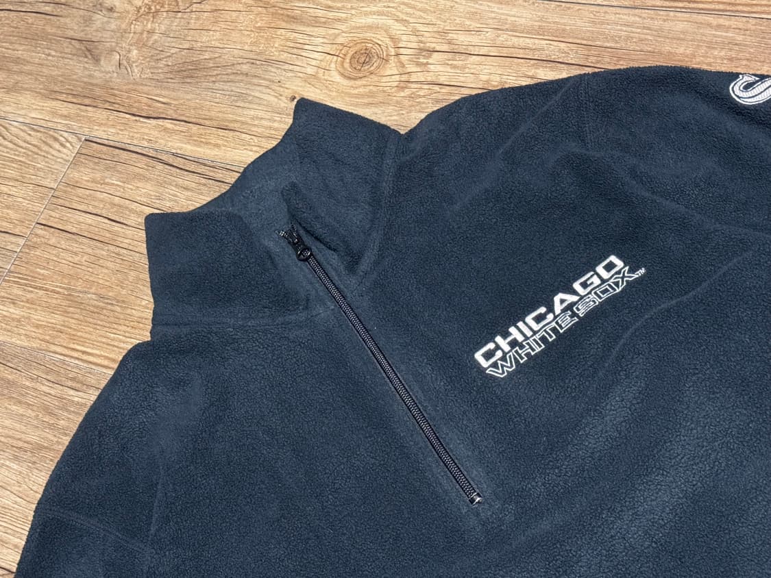 MLB 유니클로 시카고 화이트삭스 블랙 반집업 플리스 상품이미지4