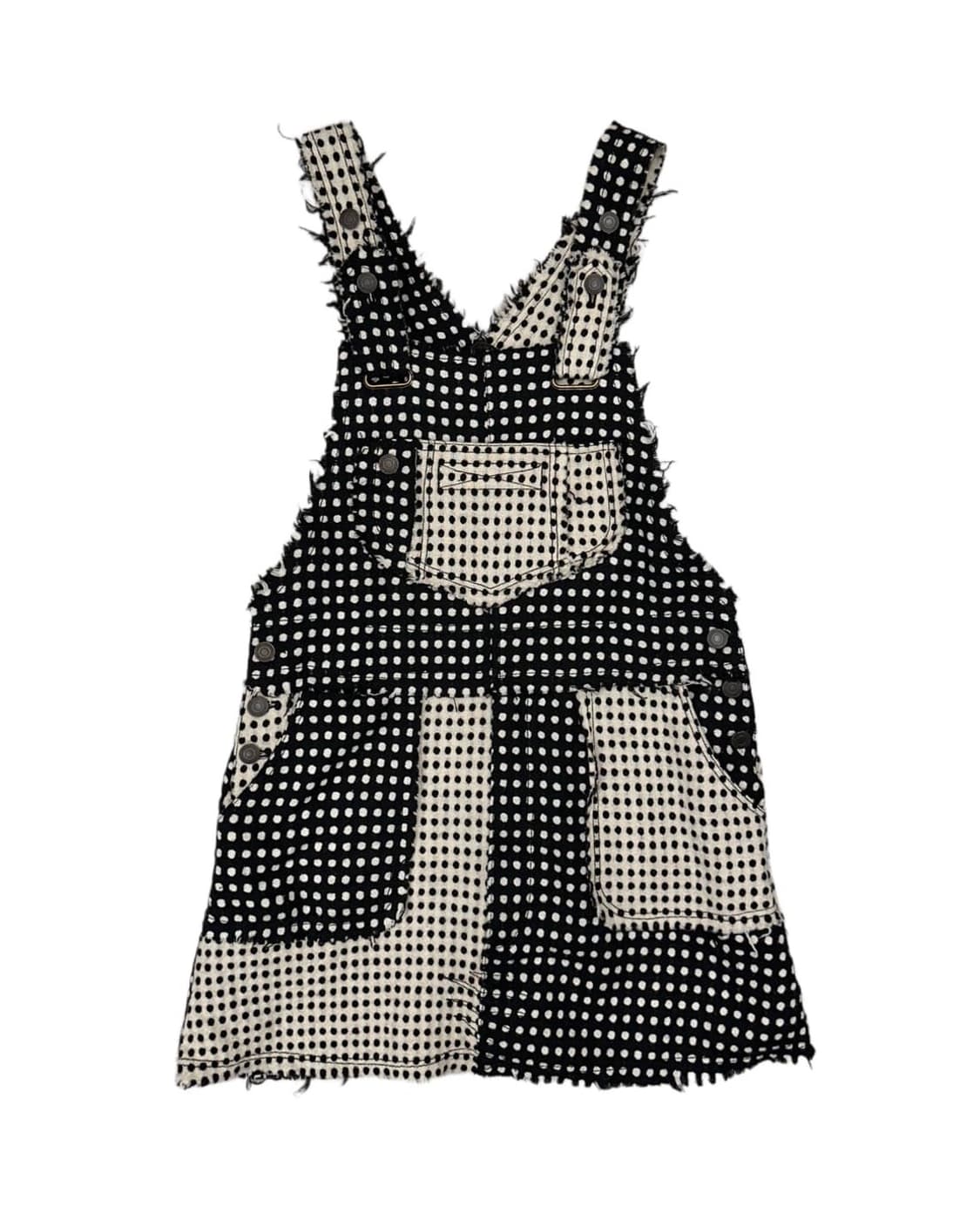 ALGONQUINS 그런지 폴카닷 도트 오버롤 멜빵 스커트 빈티지 상품이미지1