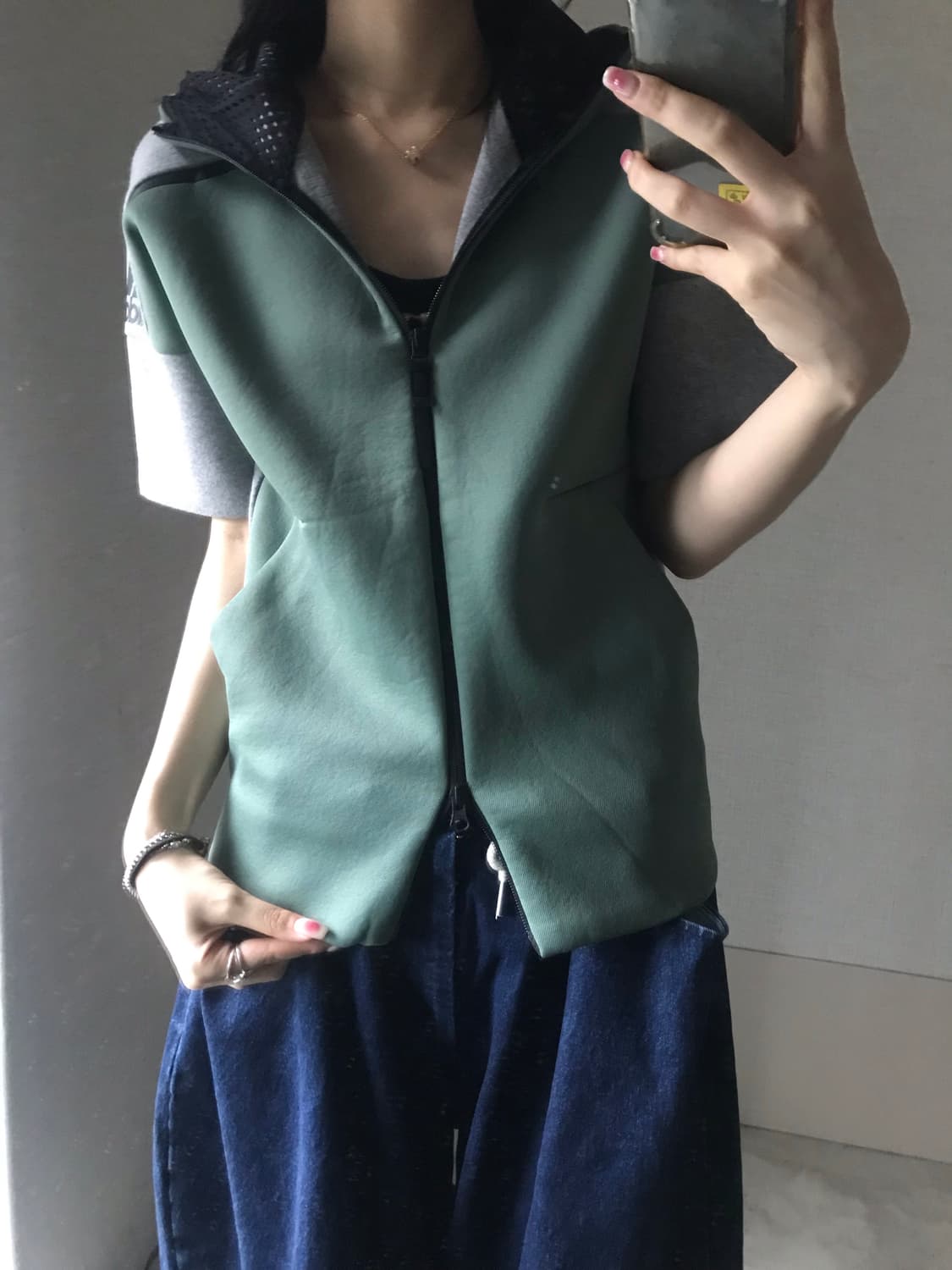 아디다스 투웨이 반팔 후드집업 상품이미지2