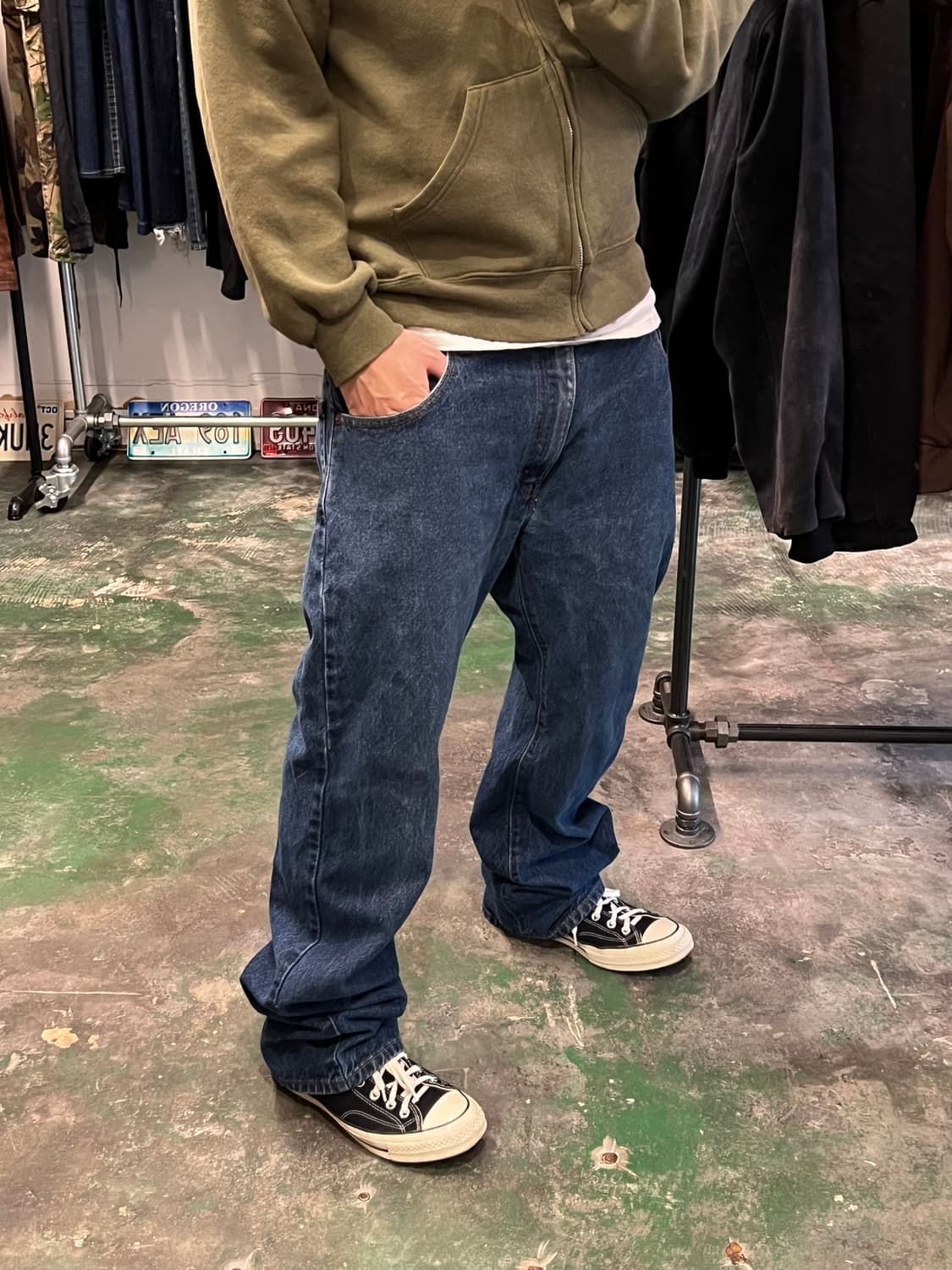 00's [38X32] 리바이스 517 중청 클래식 부츠컷 데님 상품이미지2