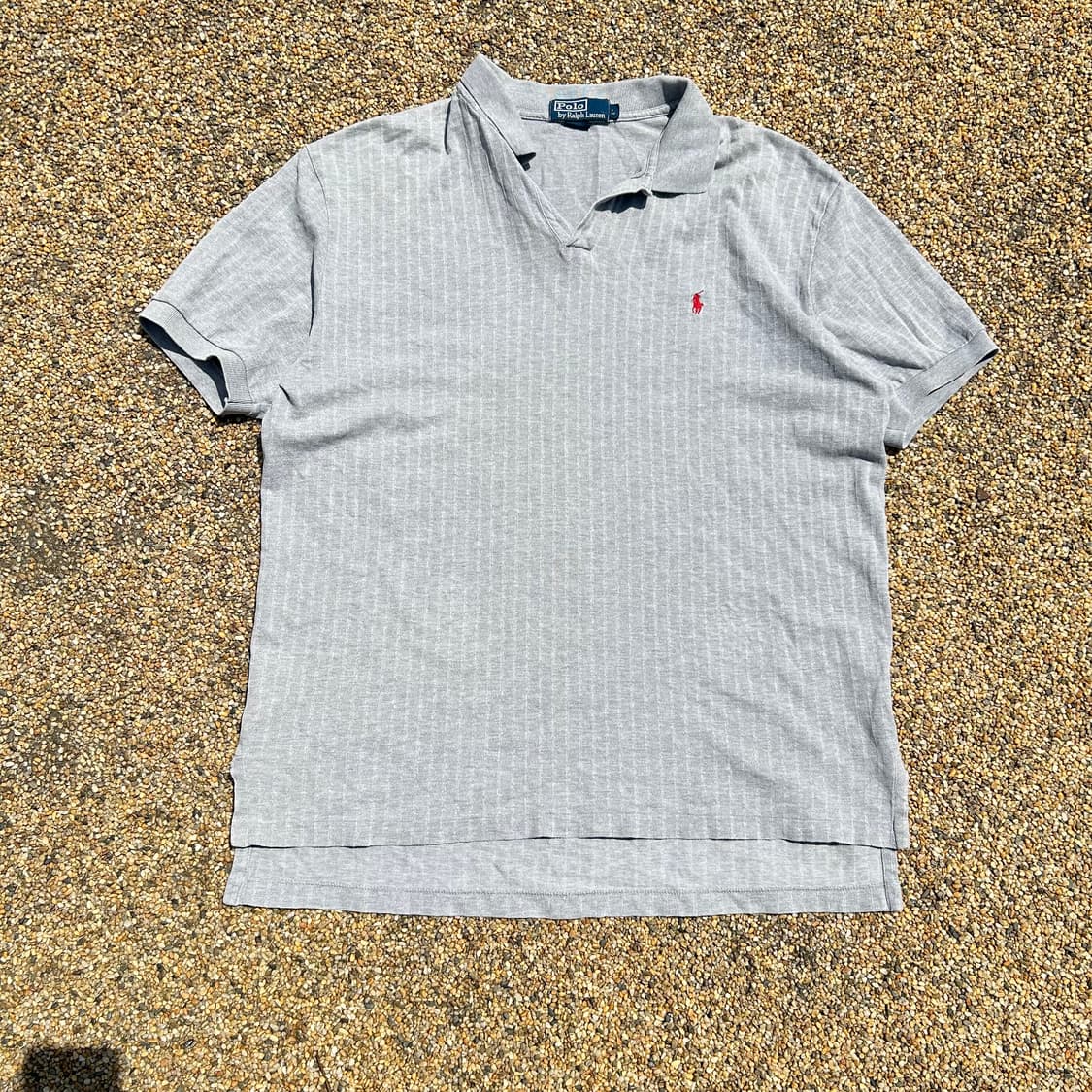 폴로(POLO RalphLauren)레드포니 그레이 카라넥 반팔티 상품이미지1
