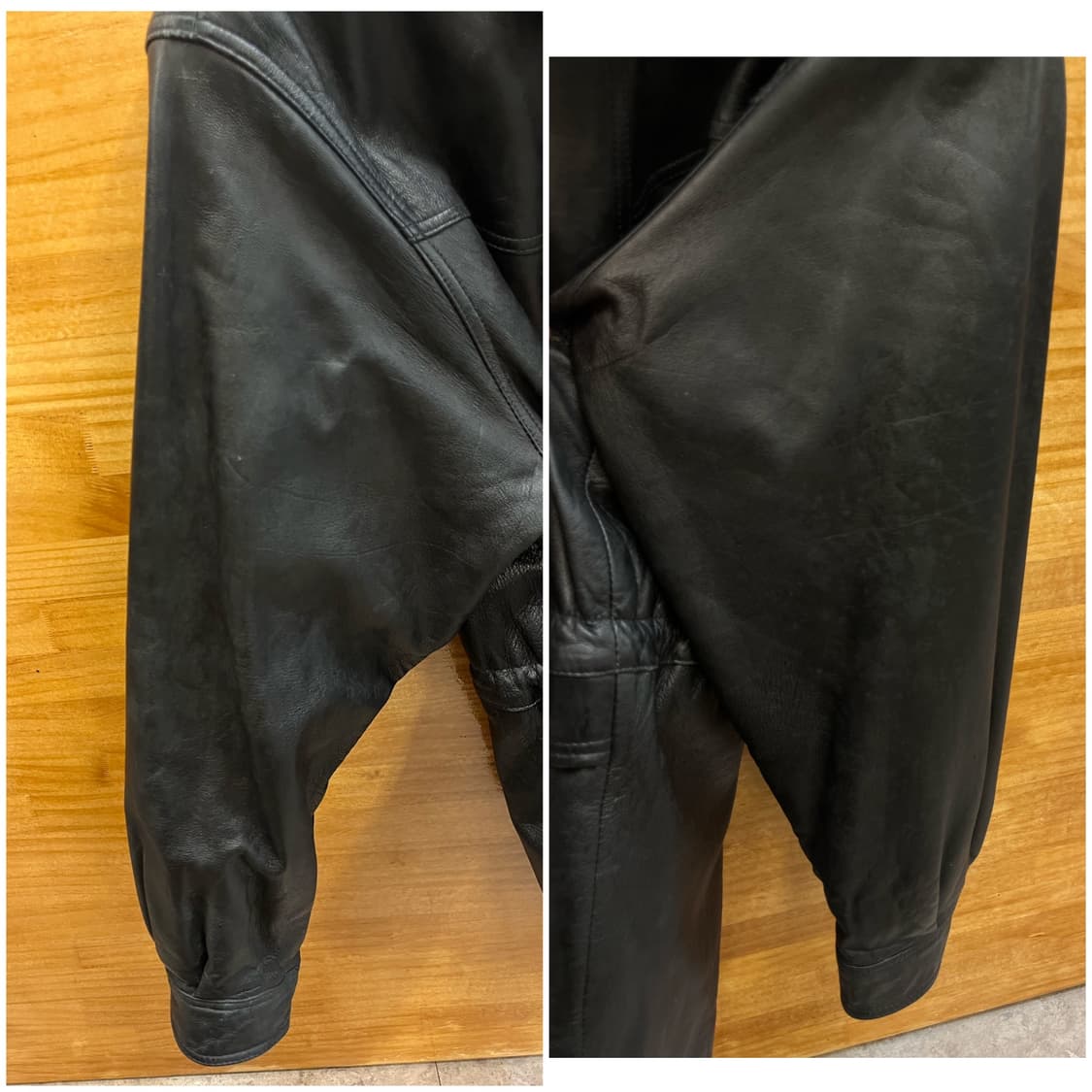 빈티지 양가죽 레더 자켓 블랙 100 #csz3596 상품이미지7
