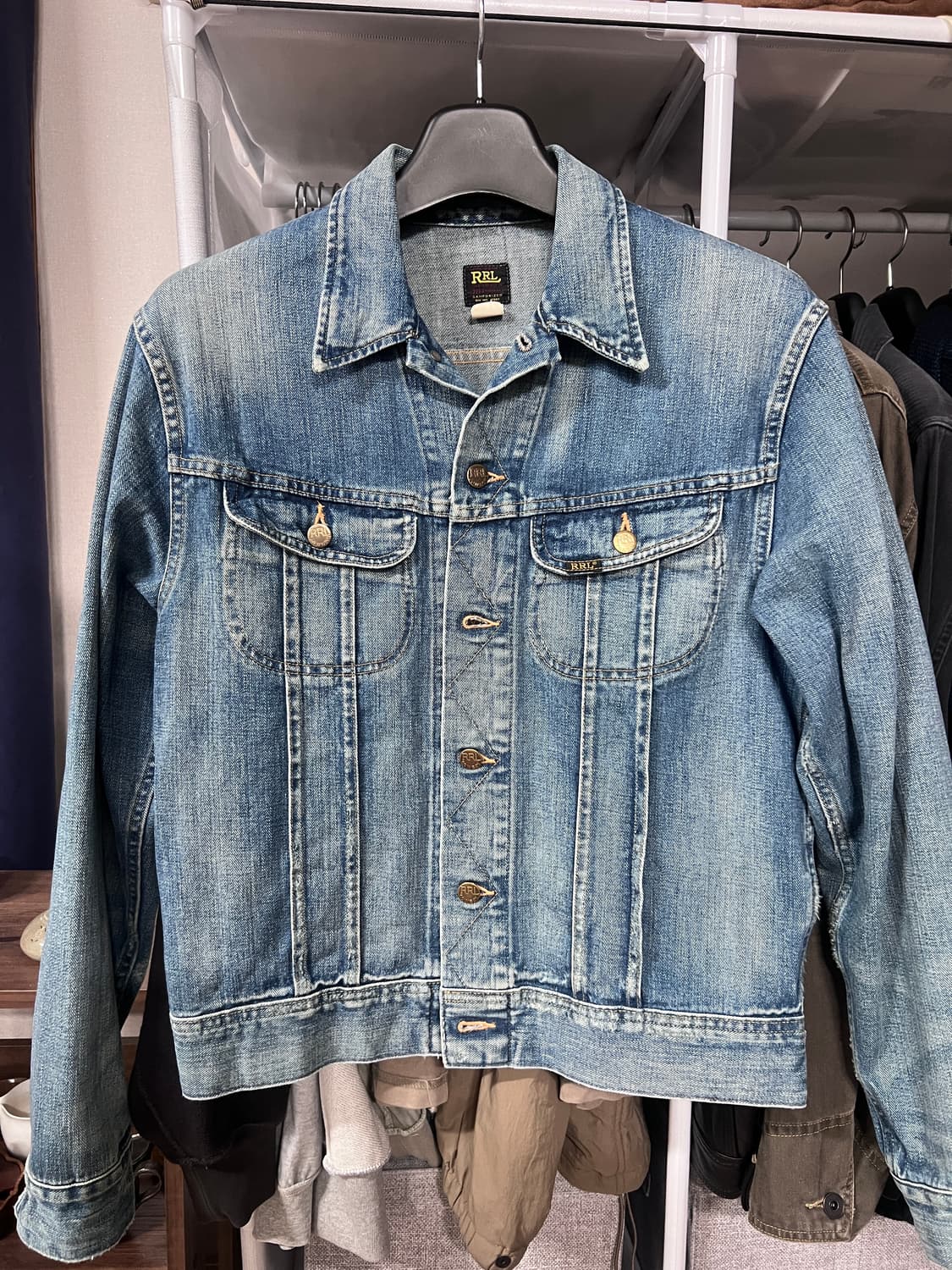 새상품급) Rrl 데님 자켓 m / lot 271 트러커 리랜드 더블알엘 상품이미지1