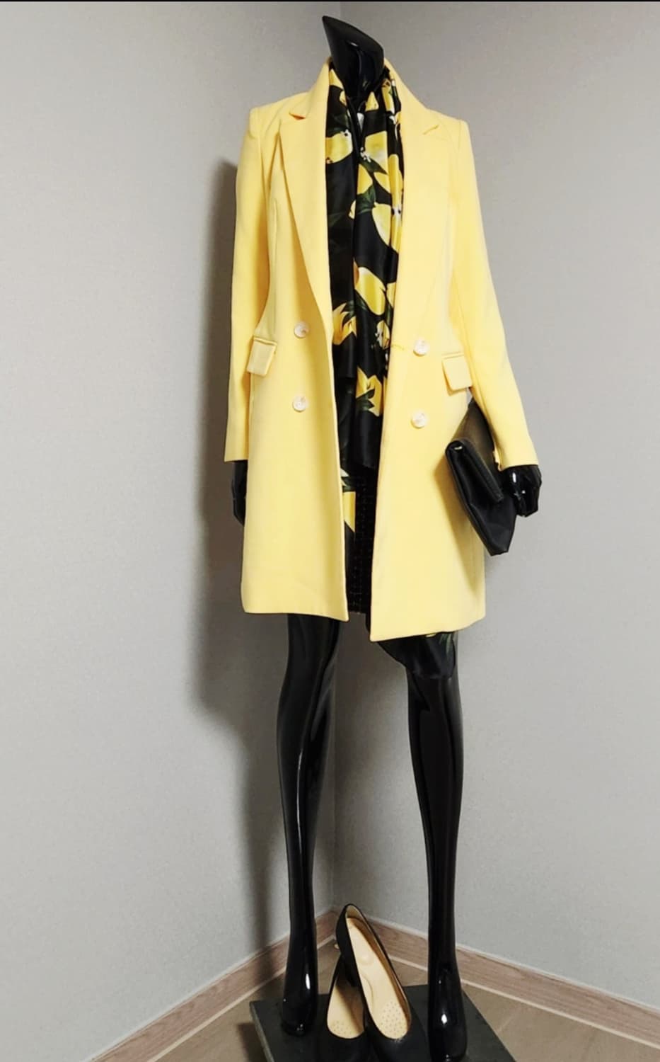 노랑색 롱자켓  상품이미지2