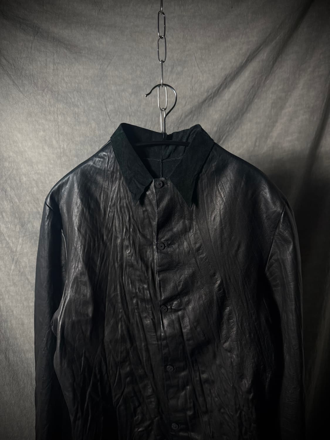m.a+ Lamb Leather Wrinkle Shirt Jacket 상품이미지5