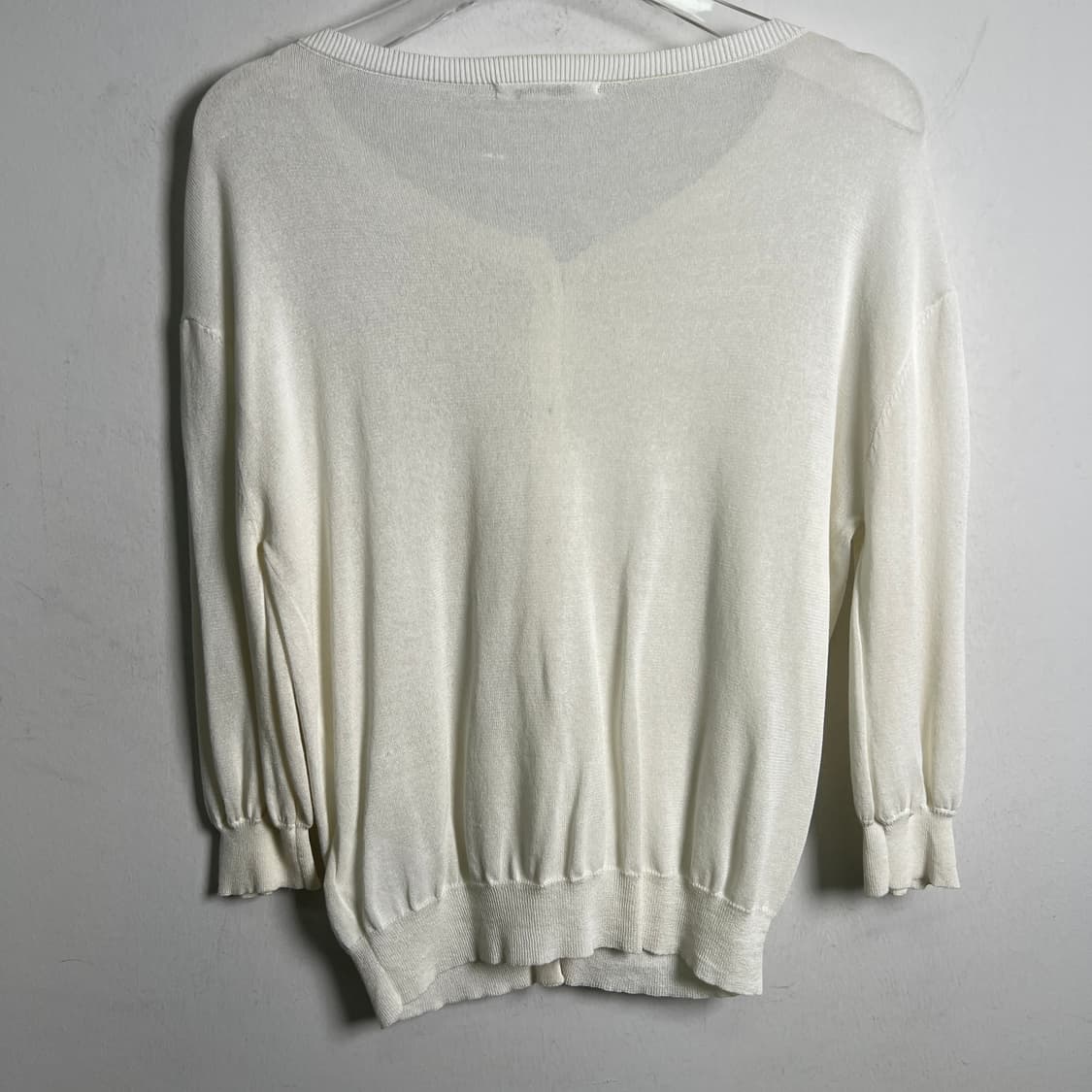 요지야마모토 Y's for living 화이트 코튼 가디건  상품이미지6