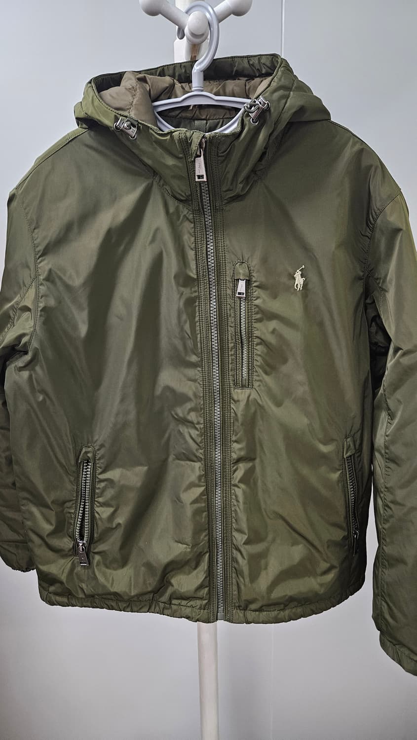폴로 후드다운 점퍼 카키올리브(M) 상품이미지1