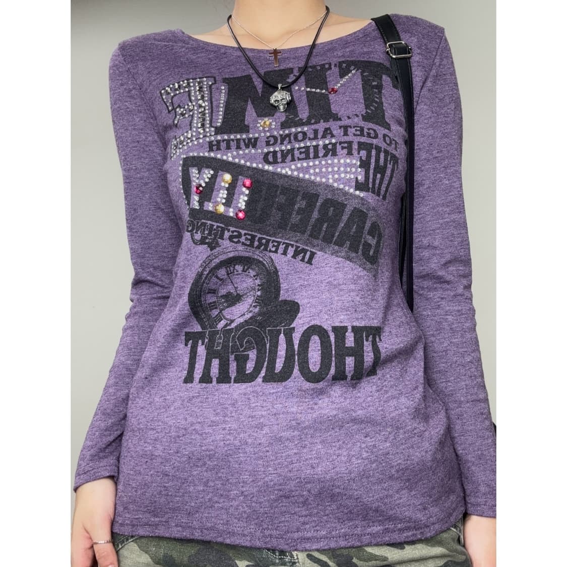 빈티지 펑크 롱슬리브 y2k 상품이미지1