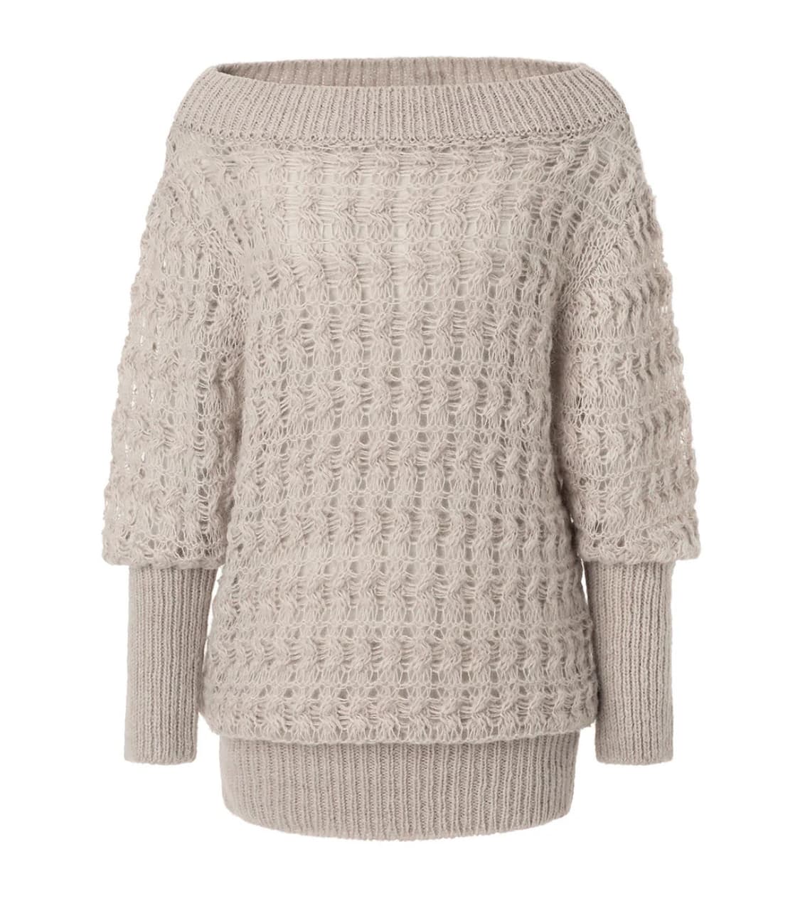 쓰리타임즈 멜로우 탑 베이지 니트 스웨터 상품이미지1