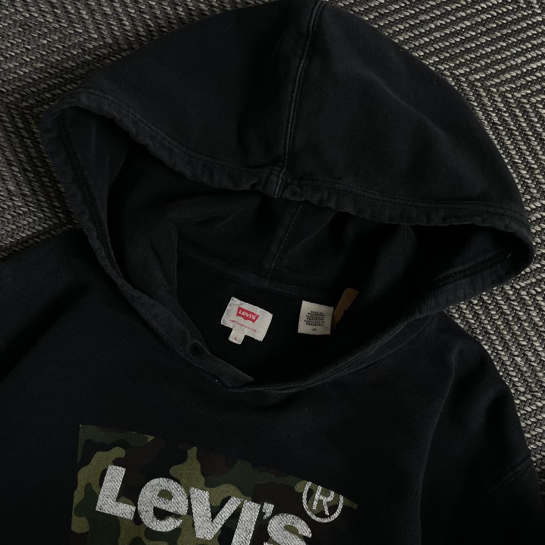 리바이스 밀리터리 로고 블랙 후드 티셔츠o 4493 상품이미지4