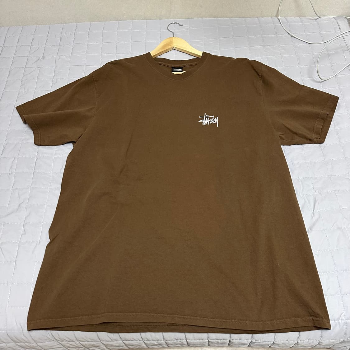 스투시 베이직로고 반팔 브라운(XL) 상품이미지1