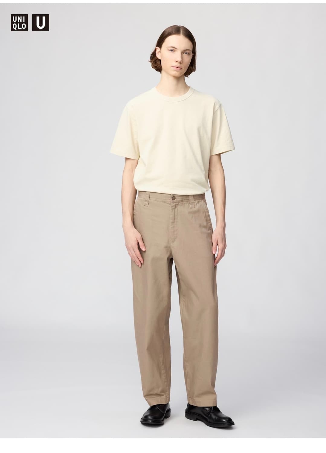 유니클로 와이드핏 치노팬츠 베이지 상품이미지4