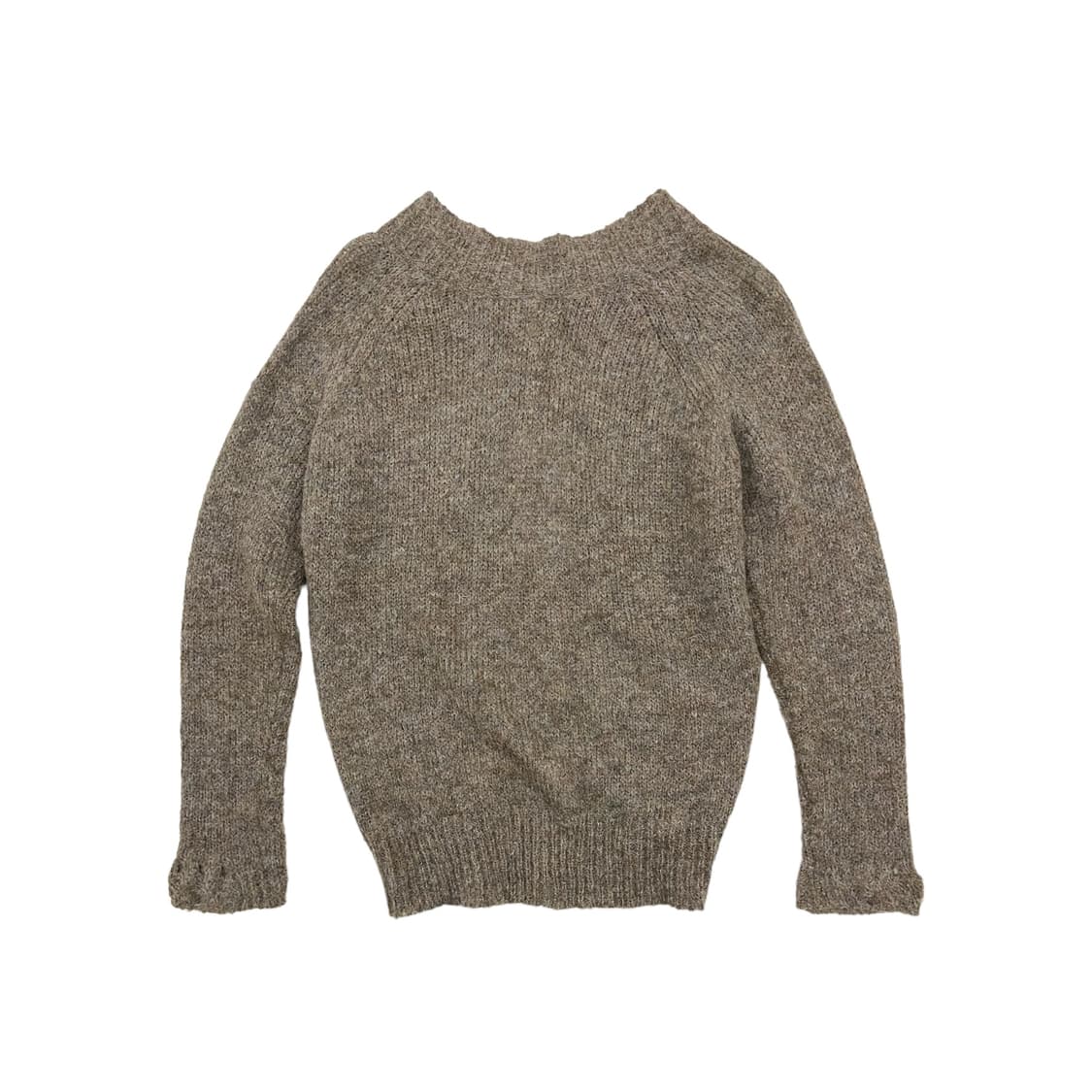 멜란지 카키 모헤어 니트 가디건 상품이미지3