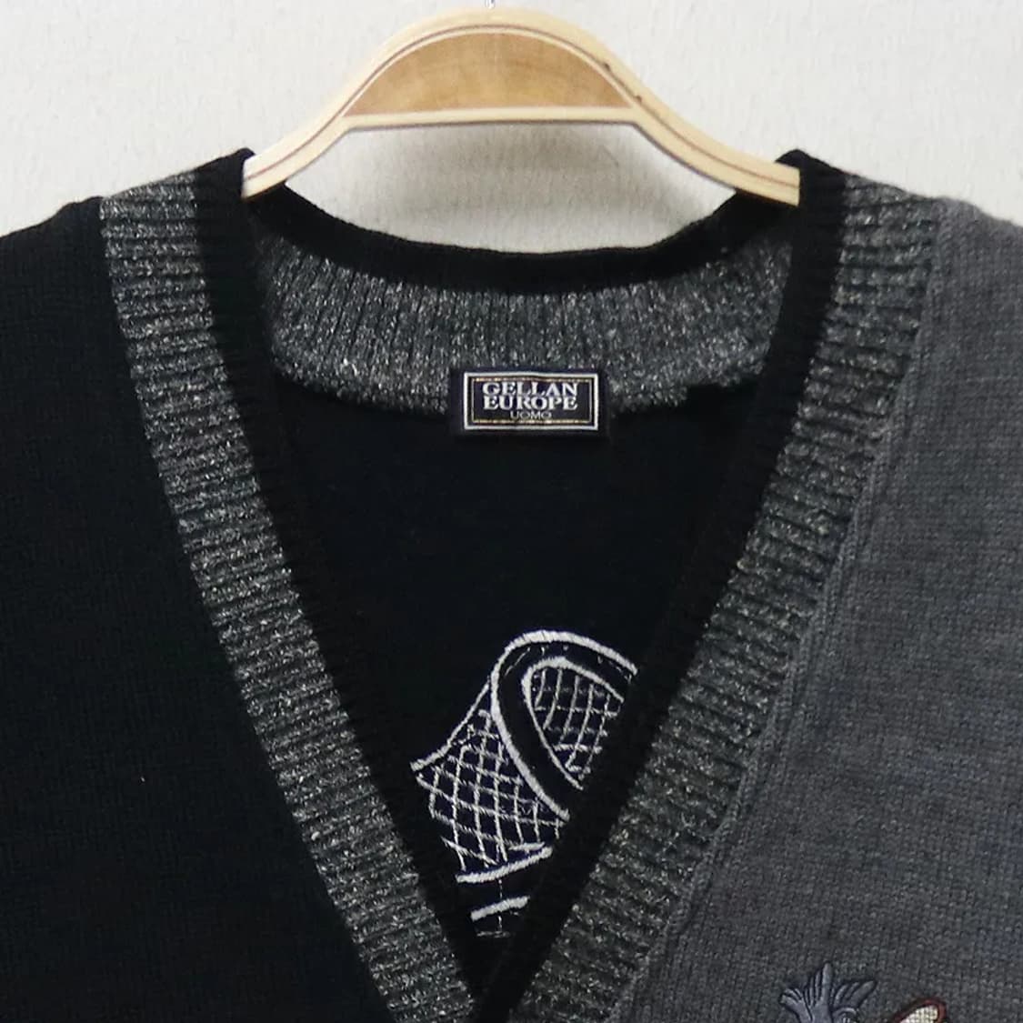 GELLAN EUROPE  Y2K 자수 울 혼방 니트베스트 64215 상품이미지6