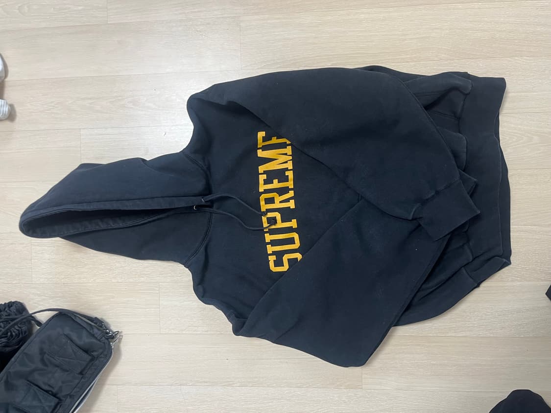 슈프림 바시티 후드 블랙 M 상품이미지1