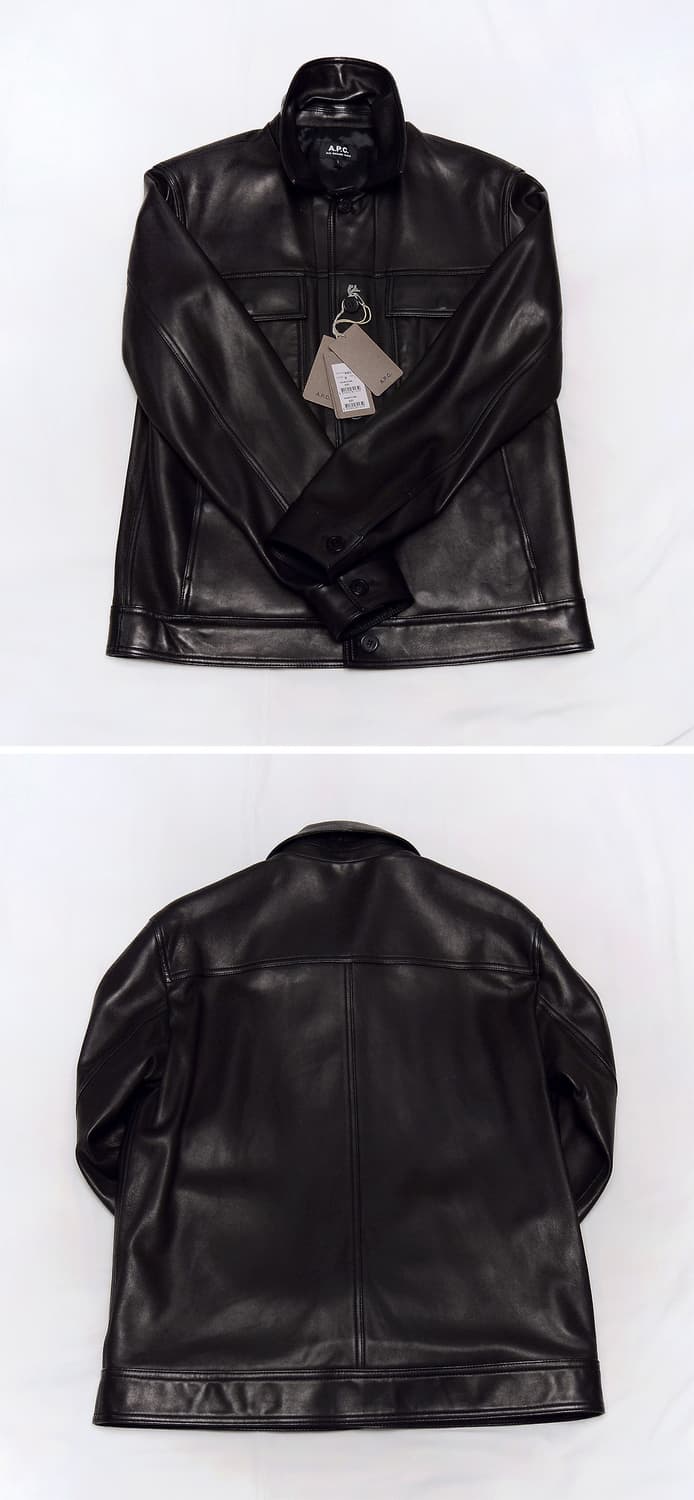 신품급) 아페쎄 (A.P.C) 저스틴 레더 트러커 자켓 (100+) 상품이미지3