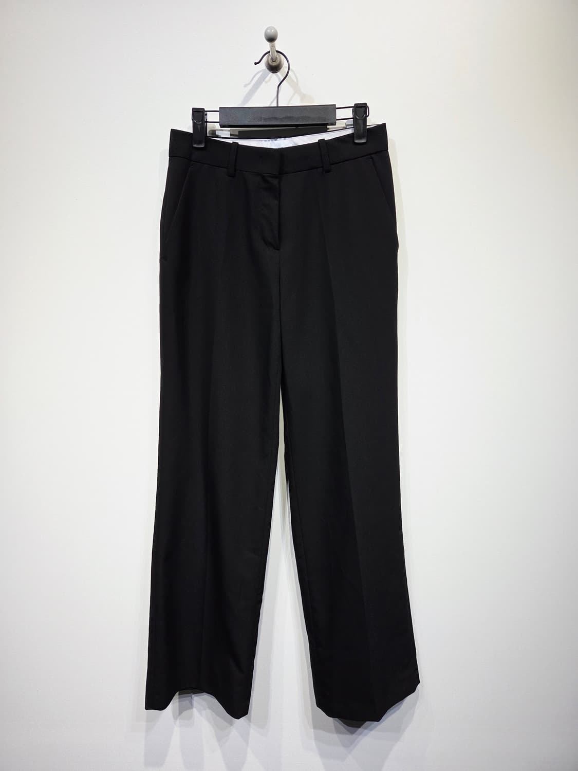 몽돌 MONGDOL 와이드 슬랙스 검정_S 상품이미지2