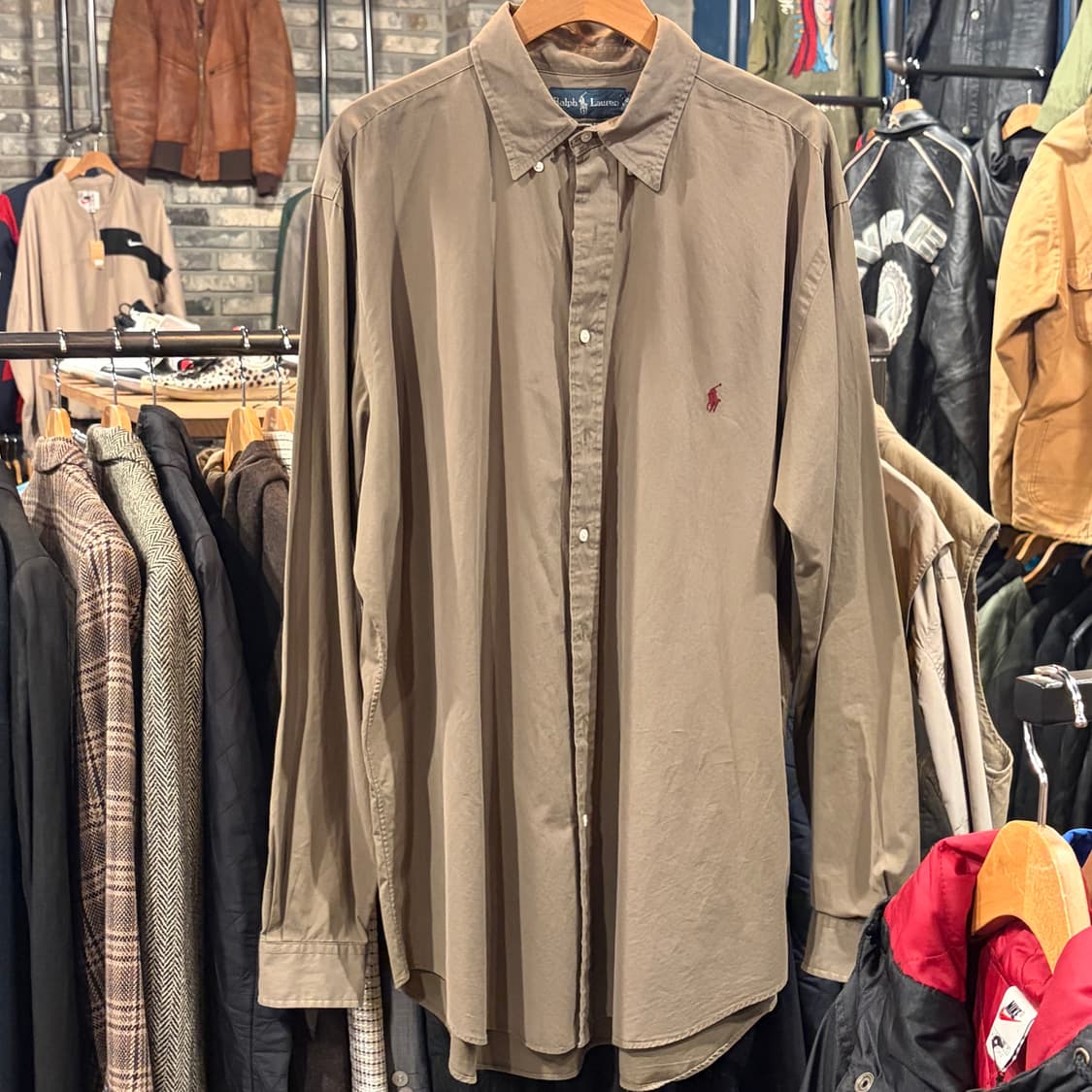 polo 폴로 레드 자수 카라 긴팔셔츠 상품이미지5