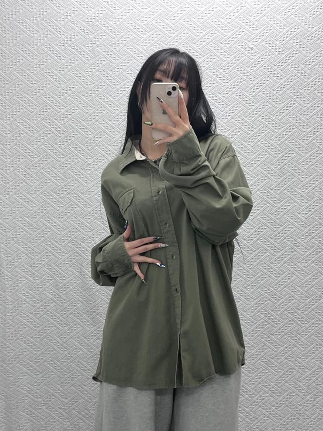 랭글런 사파리 올리브 카키 컴포트 워크 셔츠 2XL C08746 상품이미지2