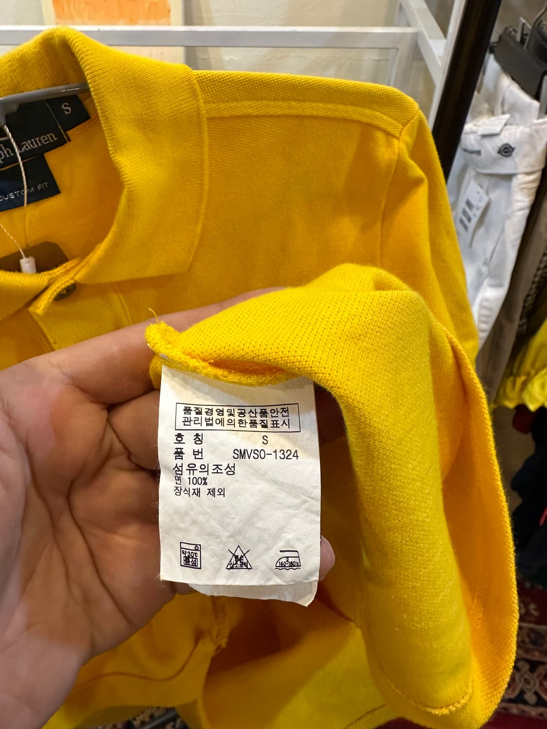 폴로 랄프로렌 빅포니 반팔 카라티 옐로우 S 상품이미지6