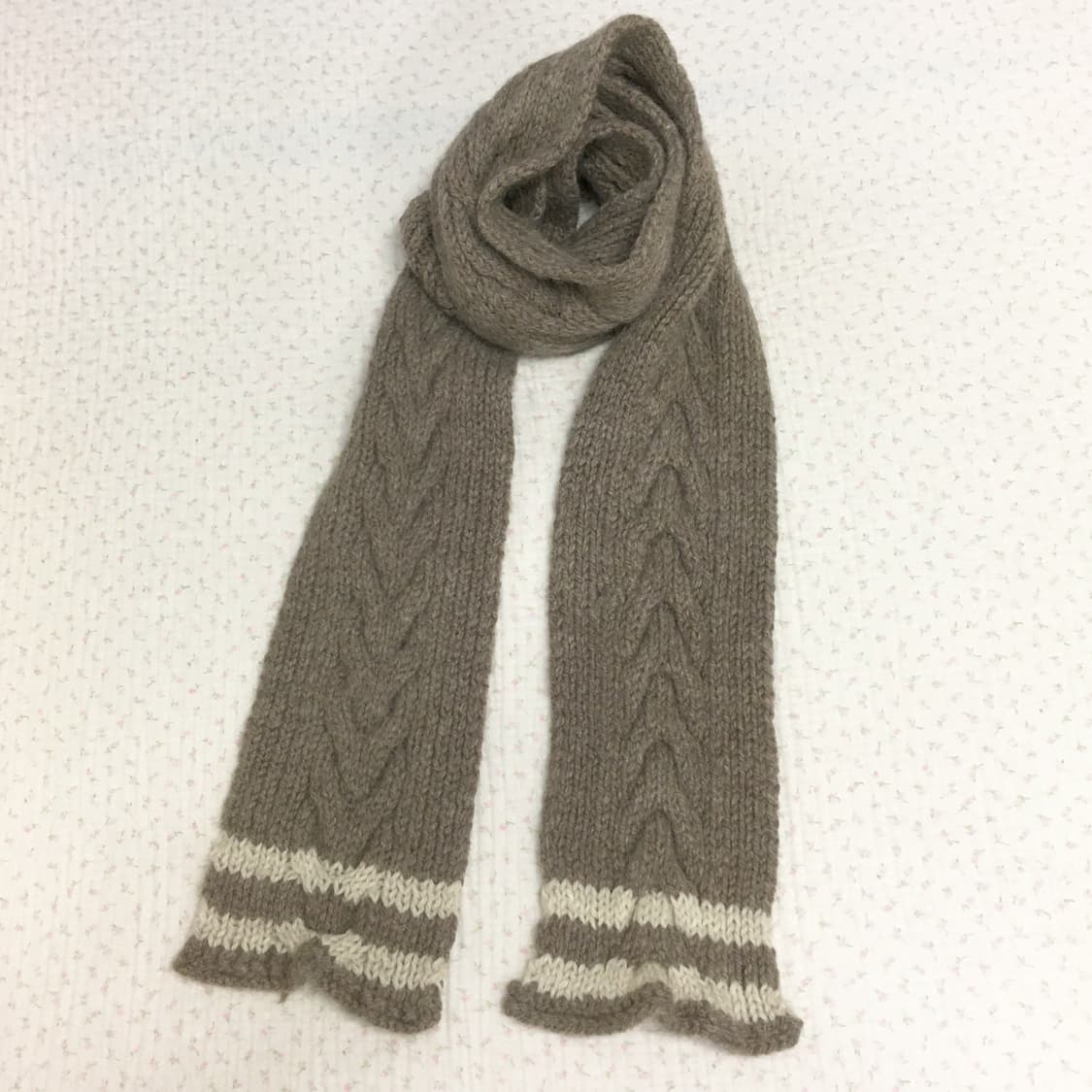 JPN/ 브라운뜨개머플러 모리걸머플러 모리룩머플러 브라운목도리 상품이미지6