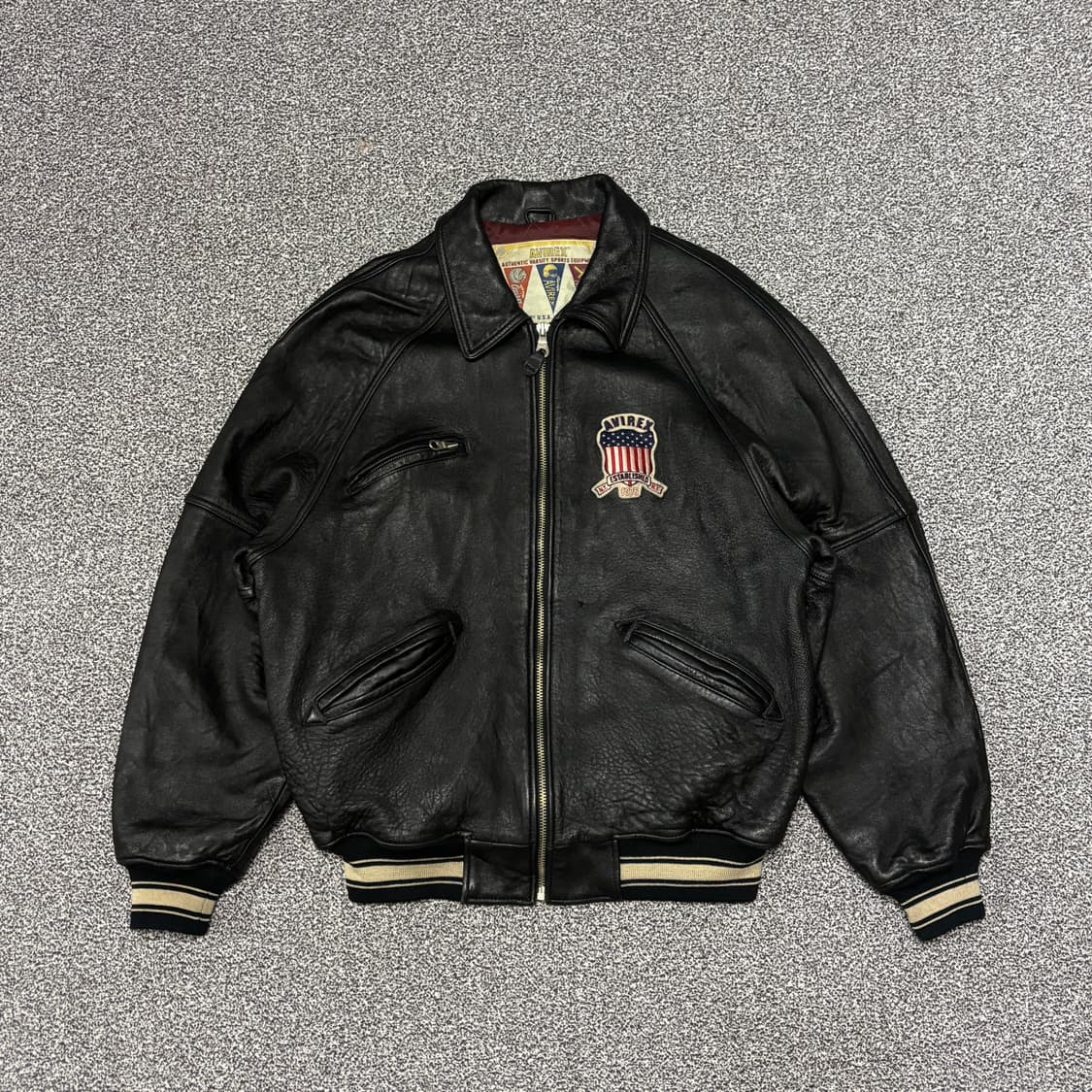 90s 빈티지 아비렉스 아이콘 바시티 자켓 상품이미지1