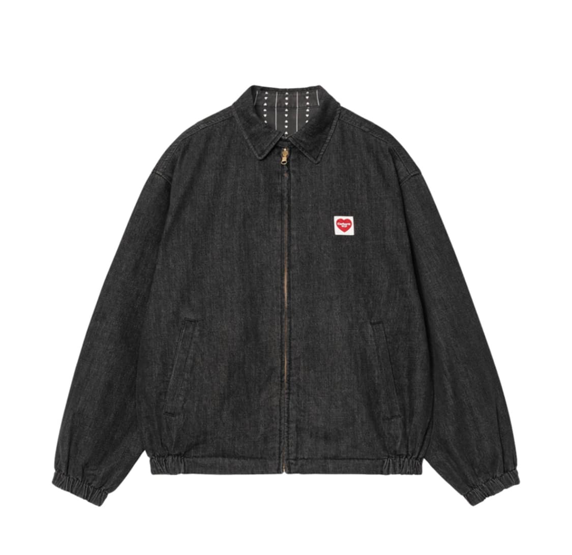 칼하트 wip 허드슨 리버시블 자켓 블랙 스톤 워시드 상품이미지1