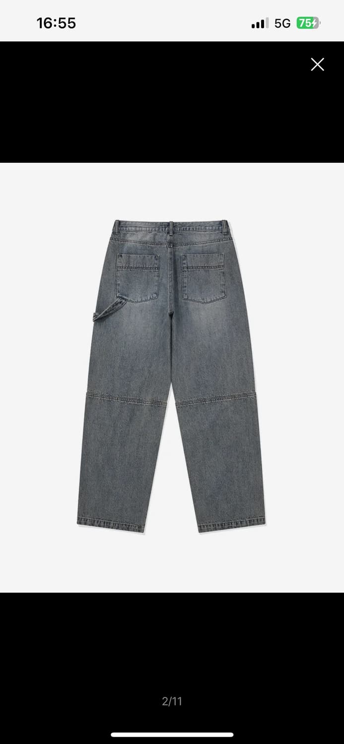 카락터 Ptery double knee pants /Washed blue 상품이미지2